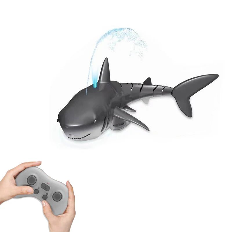 Smart RC Shark Whale Spray Water Toy Remote Electric - Vymanel