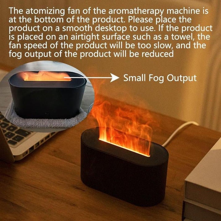 Flame Diffuser Portable USB Powered with 7 Colors Lighting - Vymanel