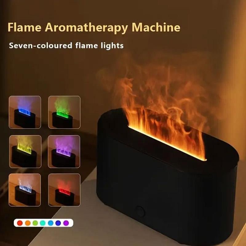 Flame Diffuser Portable USB Powered with 7 Colors Lighting - Vymanel