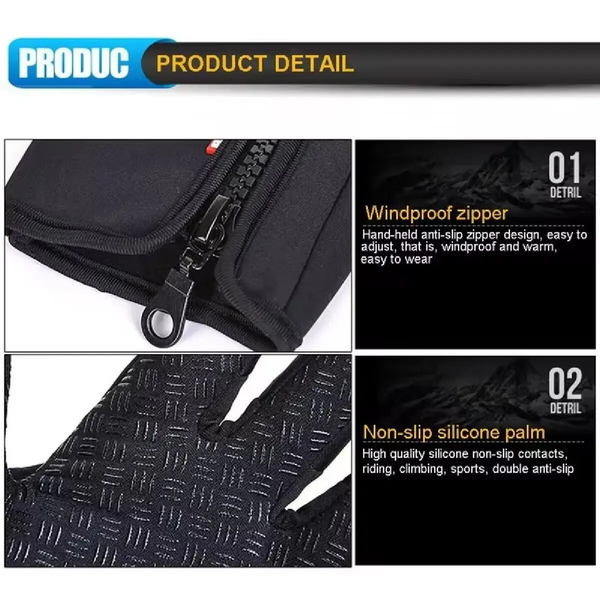 Touchscreen Warm Gloves Outdoor Cycling Driving Motorcycle Waterproof Cold Gloves Windproof - Vymanel