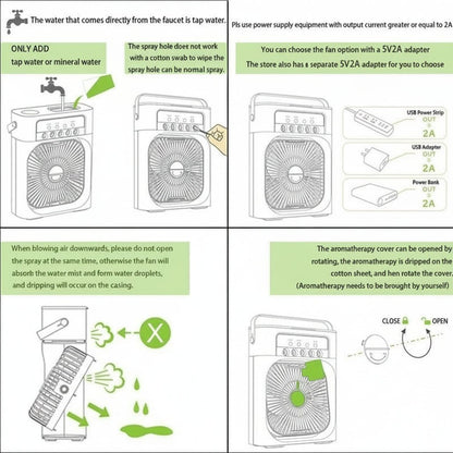 VYMANEL FrostBreeze Mini™ – Instant Cooling Portable Water/Ice Fan - Vymanel