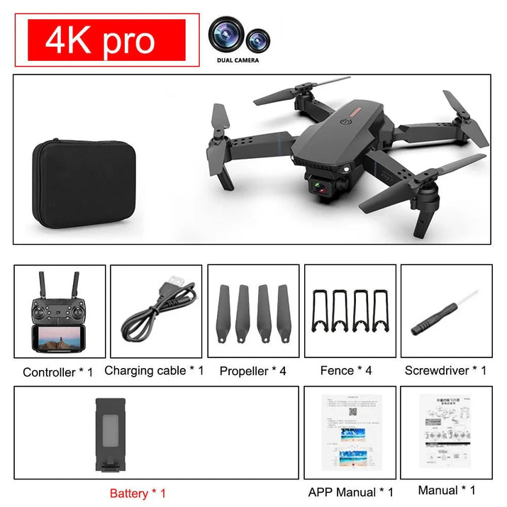 Pro Foldable Quadcopter Drone - WIFI HD 4K Camera - Vymanel