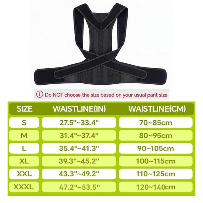 Posture Corrector Brace – Adjustable Back Support for Men & Women - Vymanel