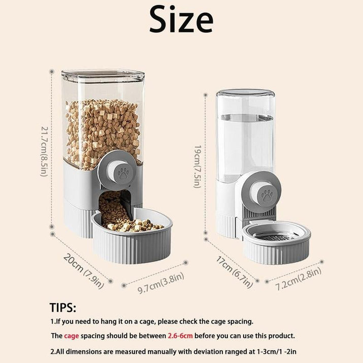 Hangable Pet Feeding Bowl Automatic Pet Feeder - Hanging Feeder Food Water Dispenser - Vymanel