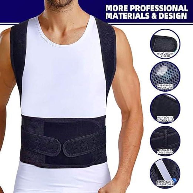 Posture Corrector Brace – Adjustable Back Support for Men & Women - Vymanel