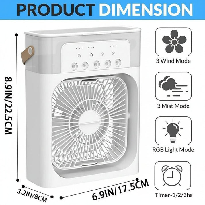 VYMANEL FrostBreeze Mini™ – Instant Cooling Portable Water/Ice Fan - Vymanel