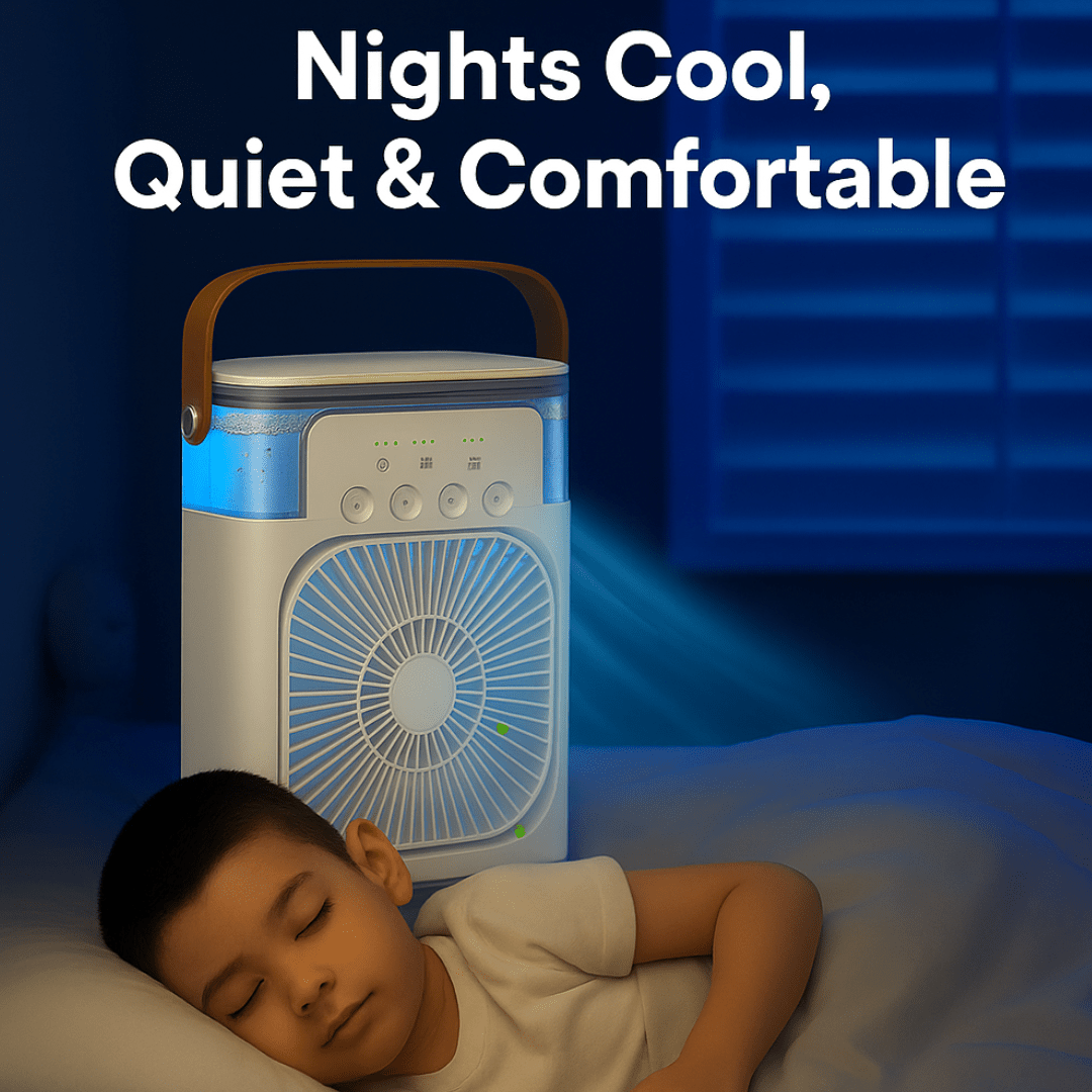 VYMANEL FrostBreeze Mini™ – Instant Cooling Portable Water/Ice Fan - Vymanel