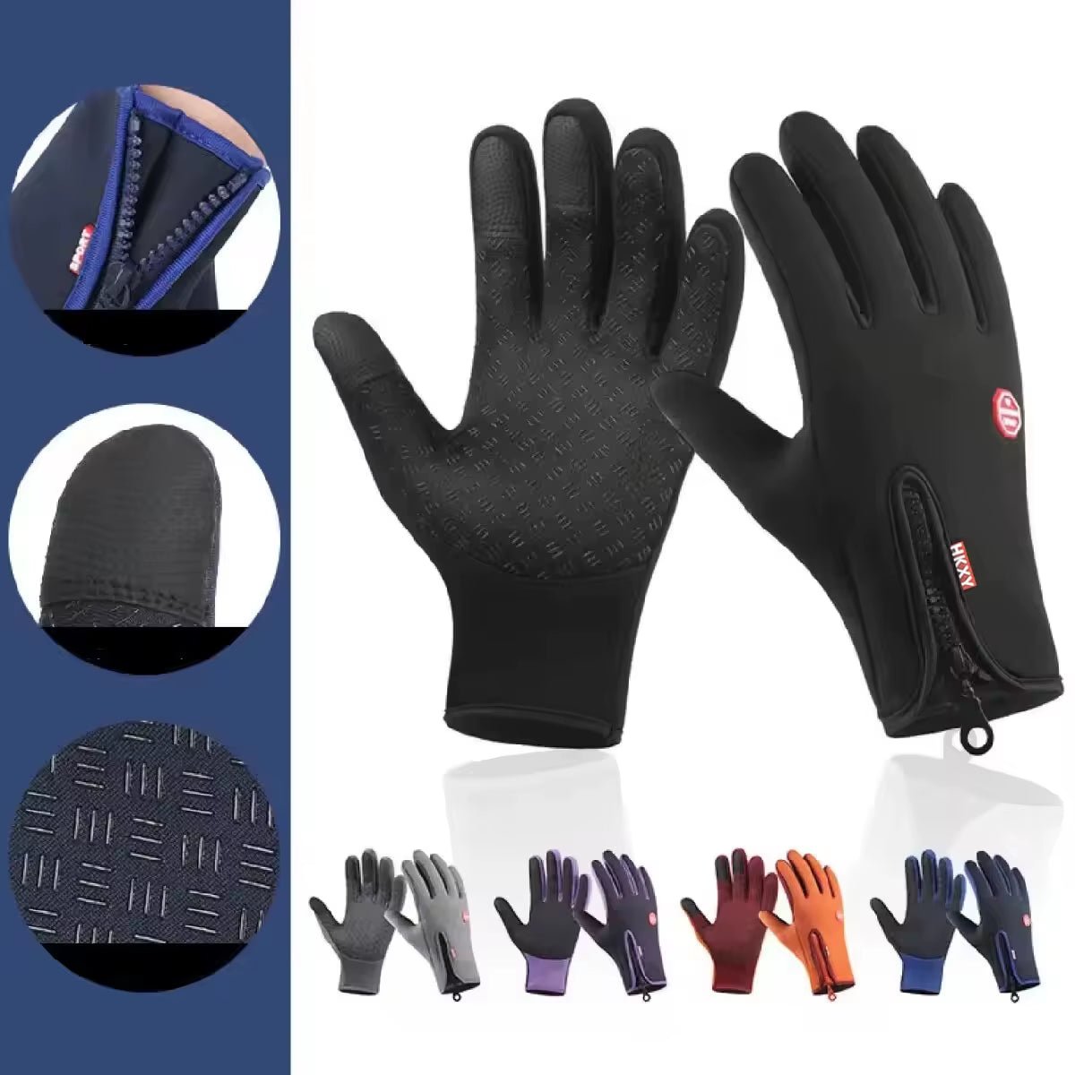 Touchscreen Warm Gloves Outdoor Cycling Driving Motorcycle Waterproof Cold Gloves Windproof - Vymanel