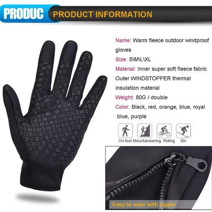 Touchscreen Warm Gloves Outdoor Cycling Driving Motorcycle Waterproof Cold Gloves Windproof - Vymanel