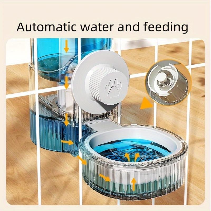 Hangable Pet Feeding Bowl Automatic Pet Feeder - Hanging Feeder Food Water Dispenser - Vymanel