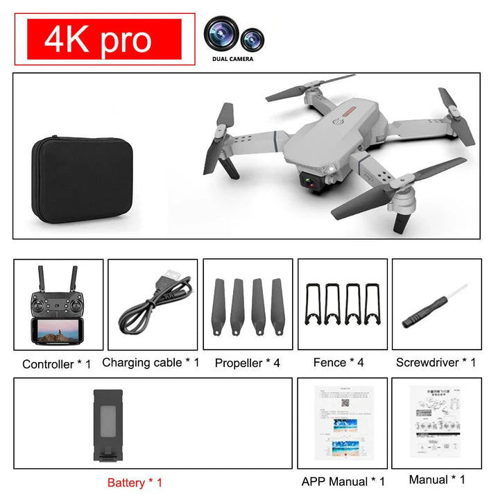 Pro Foldable Quadcopter Drone - WIFI HD 4K Camera - Vymanel